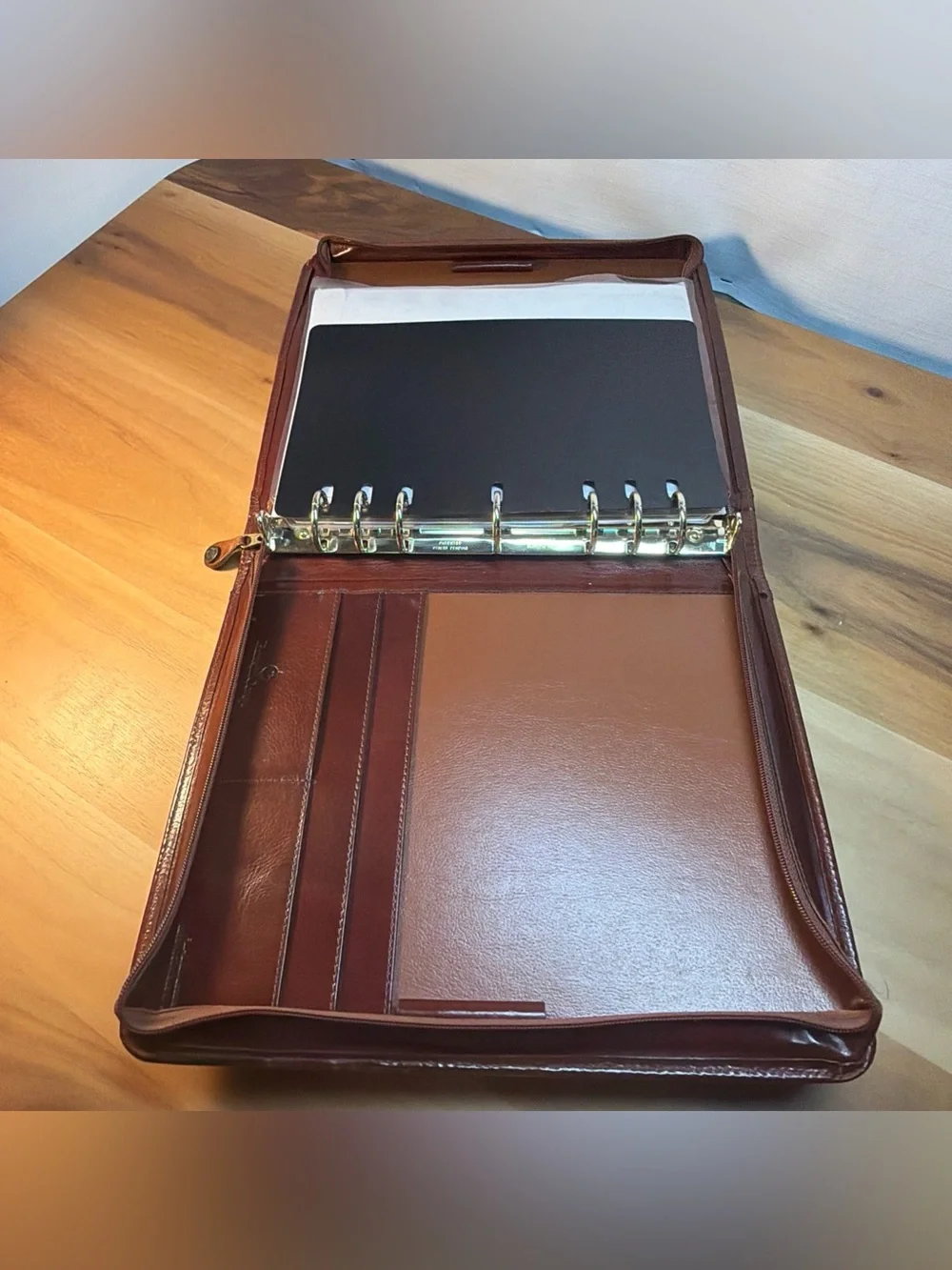 VTG 1999 FRANKLIN COVEY Full Grain Leather 7-Ring Planner Binder ORGANIZER  USA